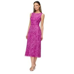 NWT JS Collections Purple Sequin Soutache Lace Sheath Cocktail Dress – size 16P